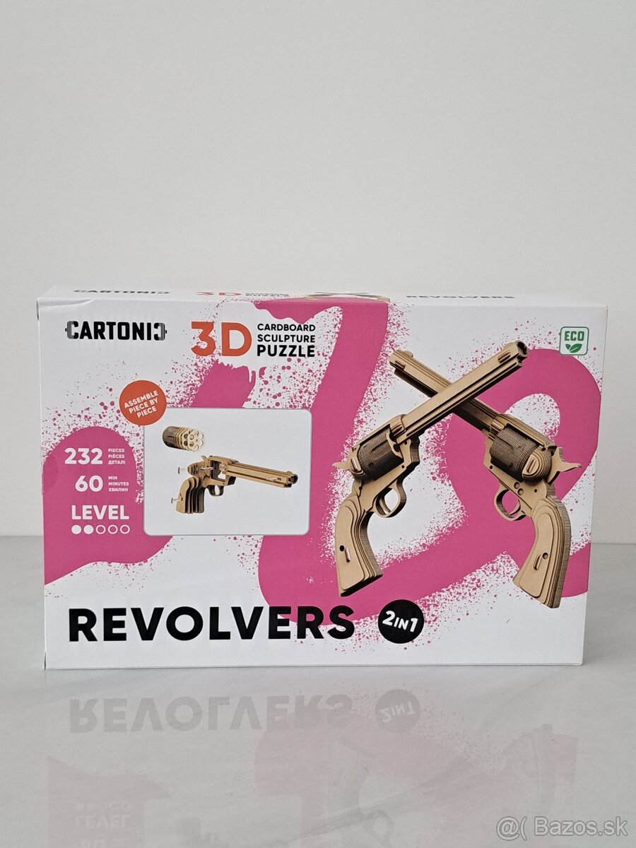 Cartonic 3D puzzle Revolvers 2in1