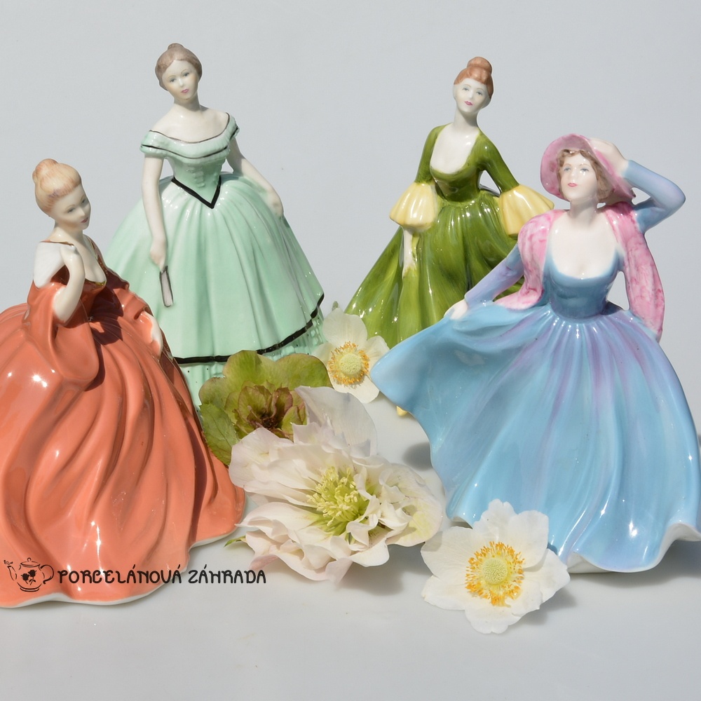 Coalport Zberateľské porcelánové sošky - Elegantné dámy