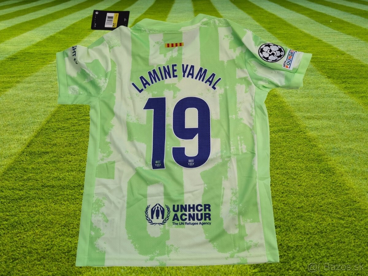 dres Lamine Yamal FC BARCELONA zelená edícia