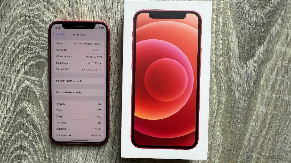 Iphone 12mini red 128gb