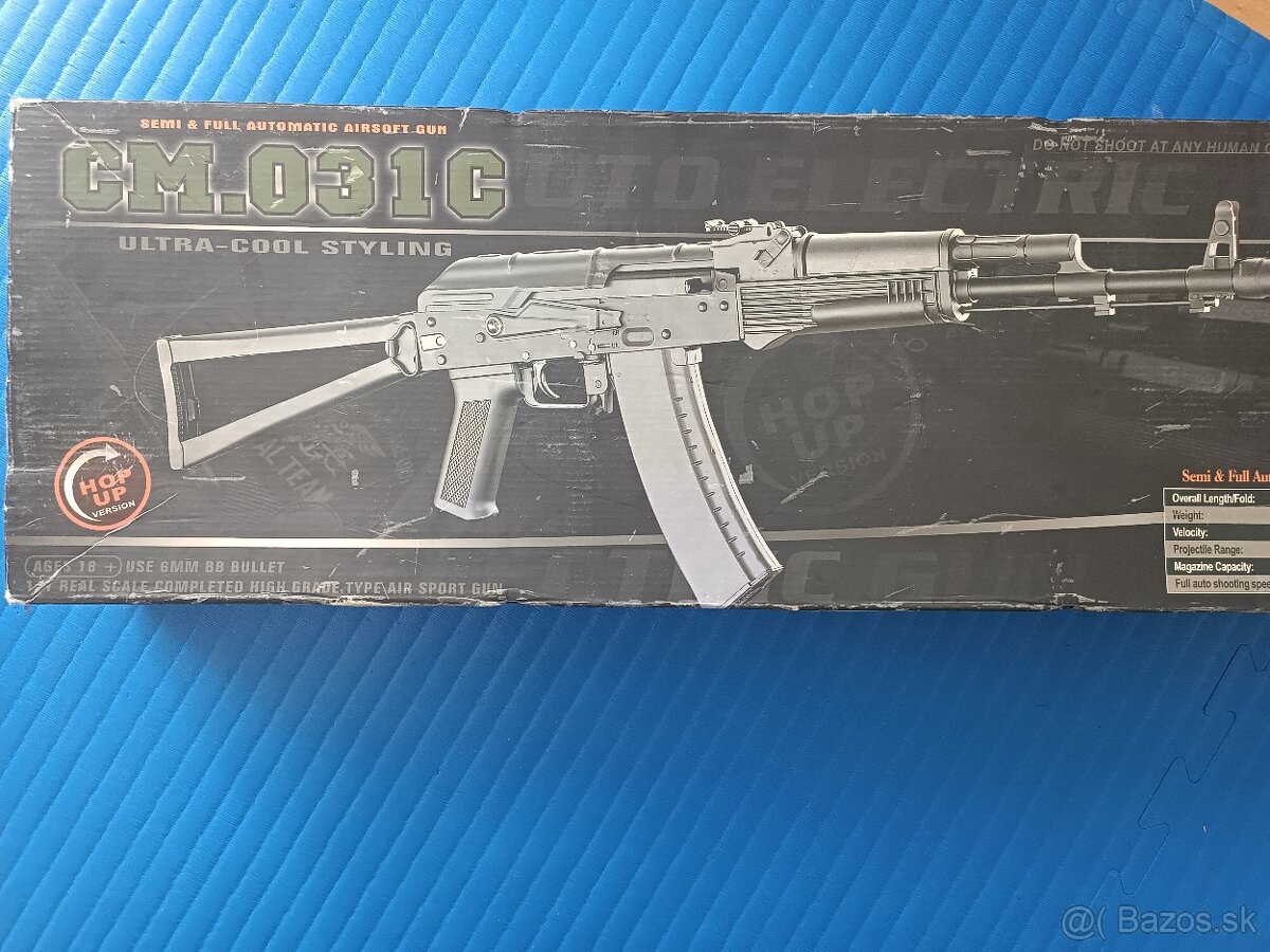 Predám airsoft AK CM.031C – elektrická AEG