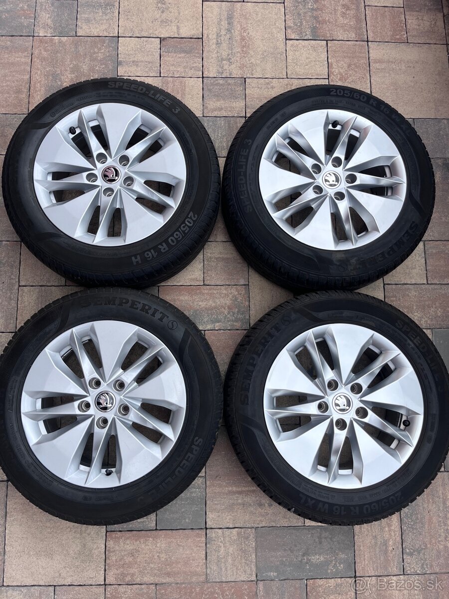 Orig.hliníkové disky Škoda R16 5x112