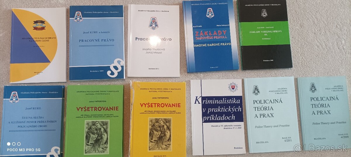 Predám odborné knihy (APZ, právo, verejná správa, vyšetrovan