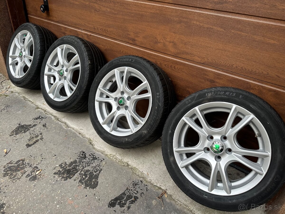 Letná sada 5x100 R15 s pneumatikami 195/50 R15