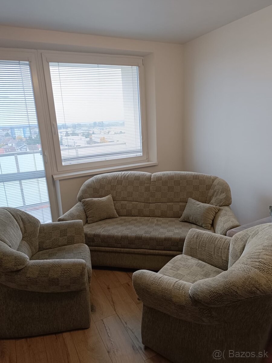 Rozkladacia sedacia súprava s 2 kreslami