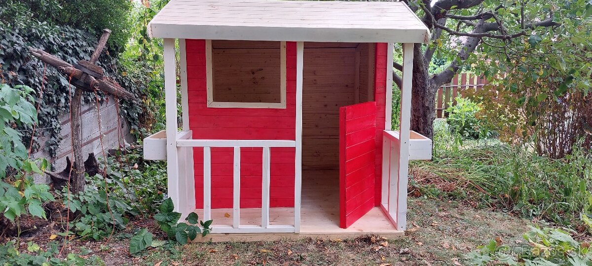 Detský drevený domček na záhradu 1,6 x 1,85 m
