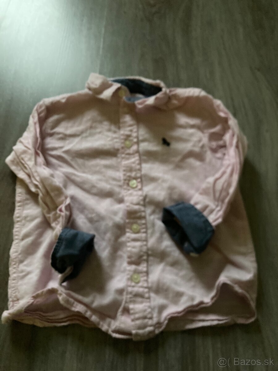 Ružová košeľa pre chlapca