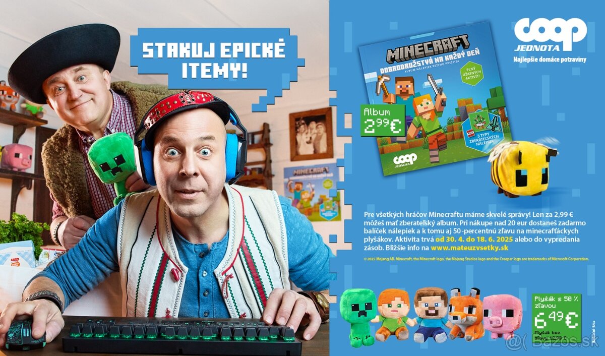 Coop jednota nalepky Minecraft