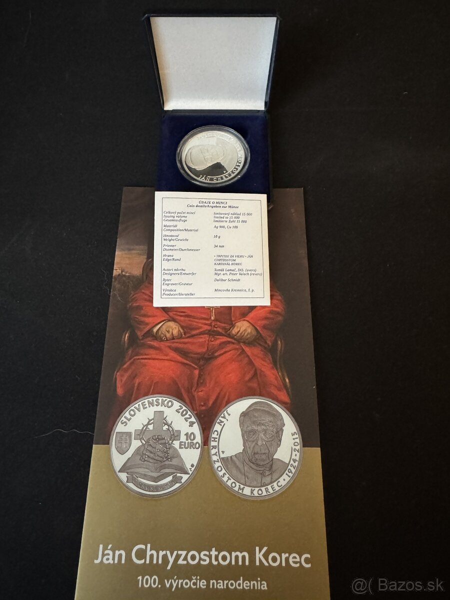 10 EURO Slovensko 2024 - Ján Chryzostom Korec - PROOF