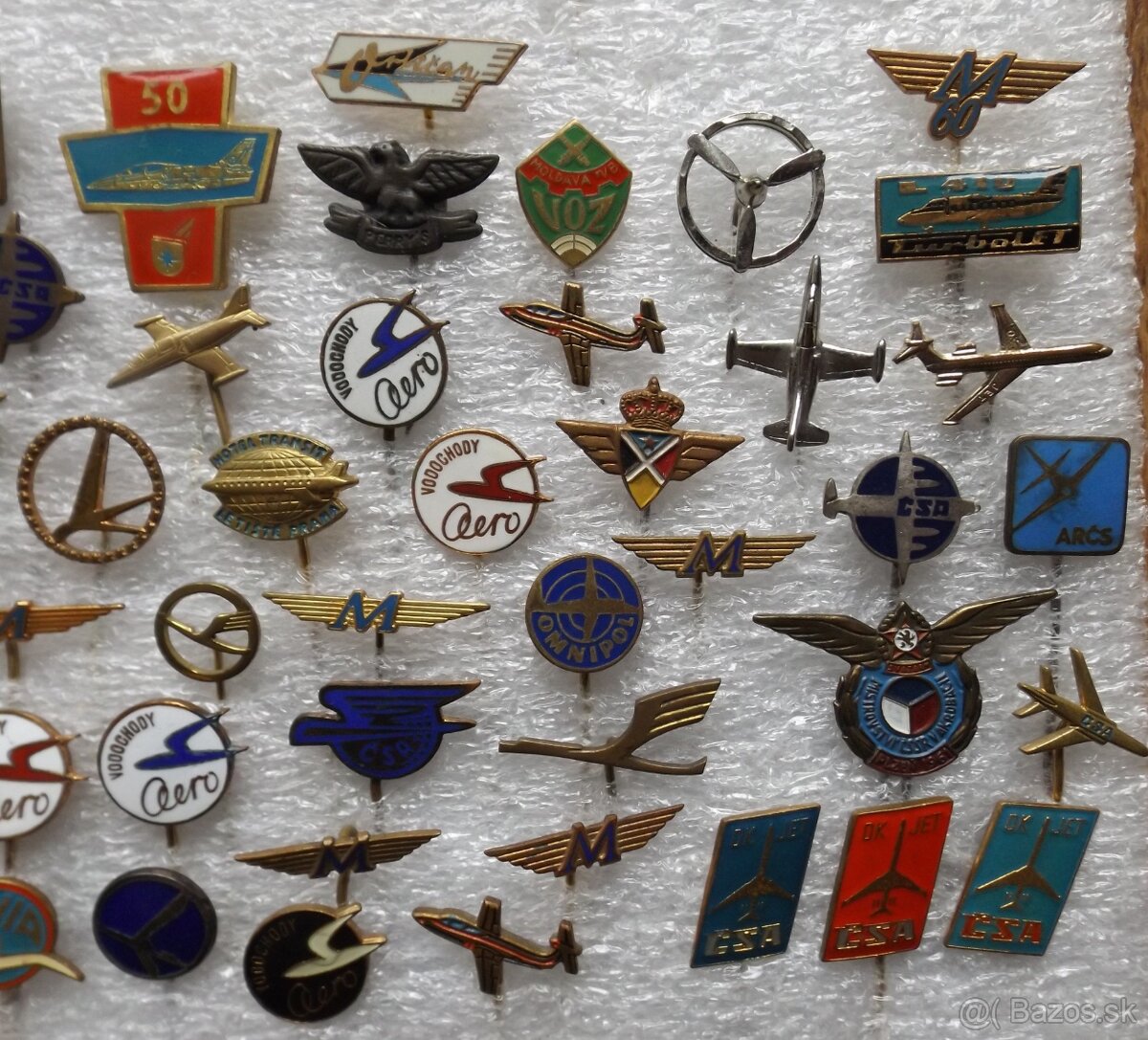 odznaky - lietadlá, Aero, Motorlet, ČSA, piloti, MMM Košice