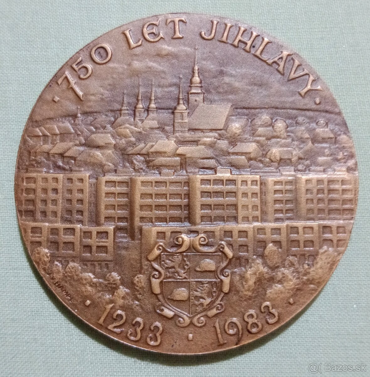 Medaila 750 let Jihlavy autor Hampl
