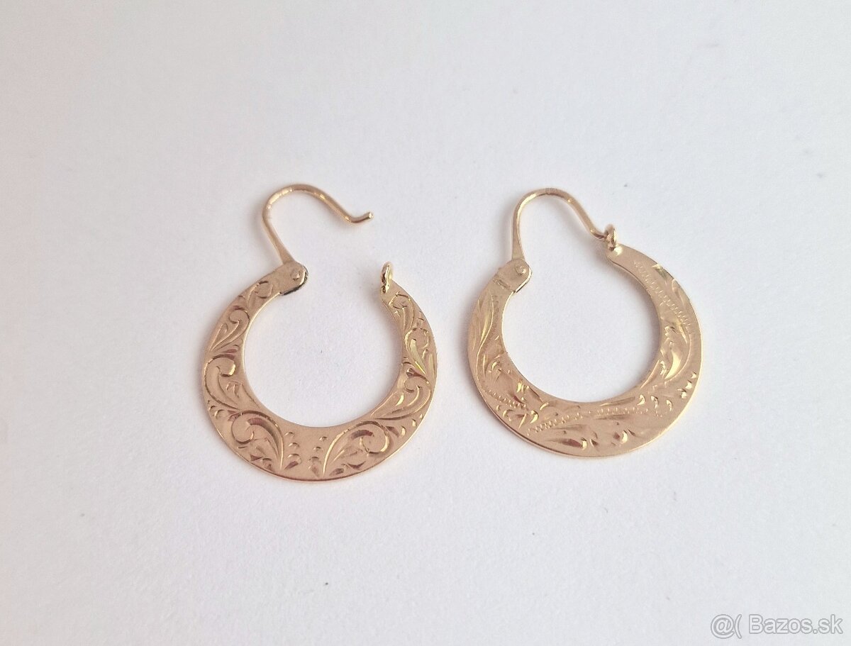Predám zlaté náušnice 585/1000. 2.92 g