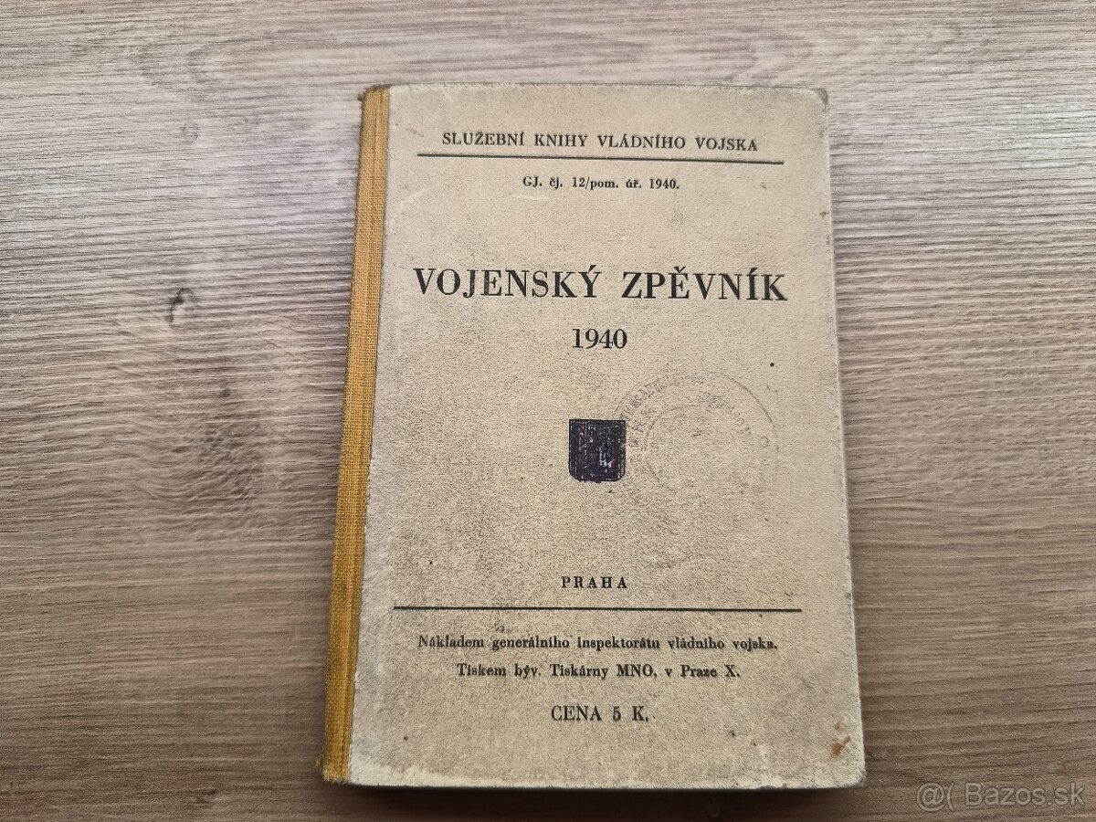 Služební kniha Vládního vojska - Vojenský zpevník 1940