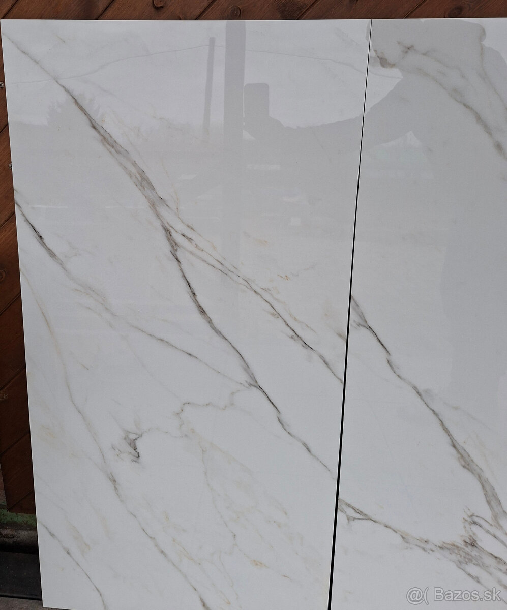 Lesklá dlažba 60x120 - Imitácia Mramoru