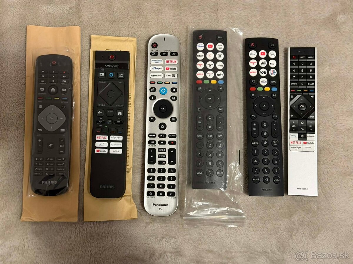 Diaľkové ovládače na TV