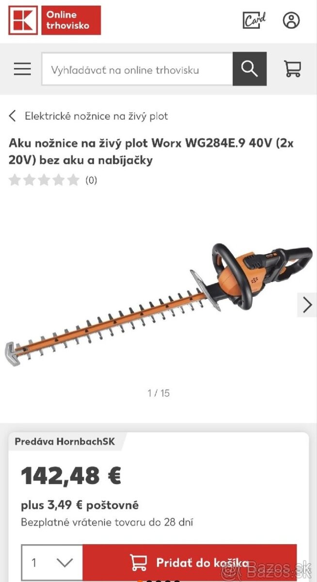 Nová nepoužita worx.strihas živého plotu