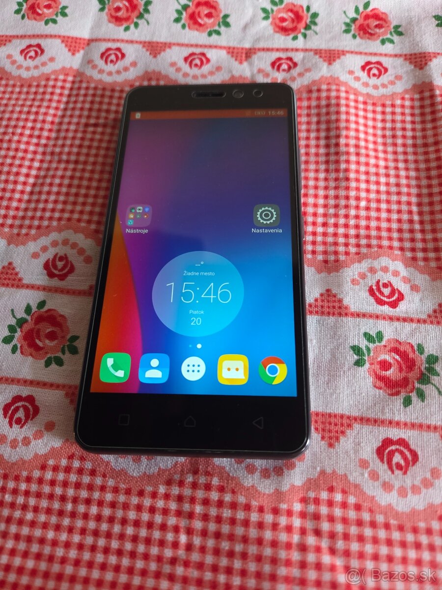 Lenovo K6 sivy voľný v peknom stave nalepené ochranné sklo A