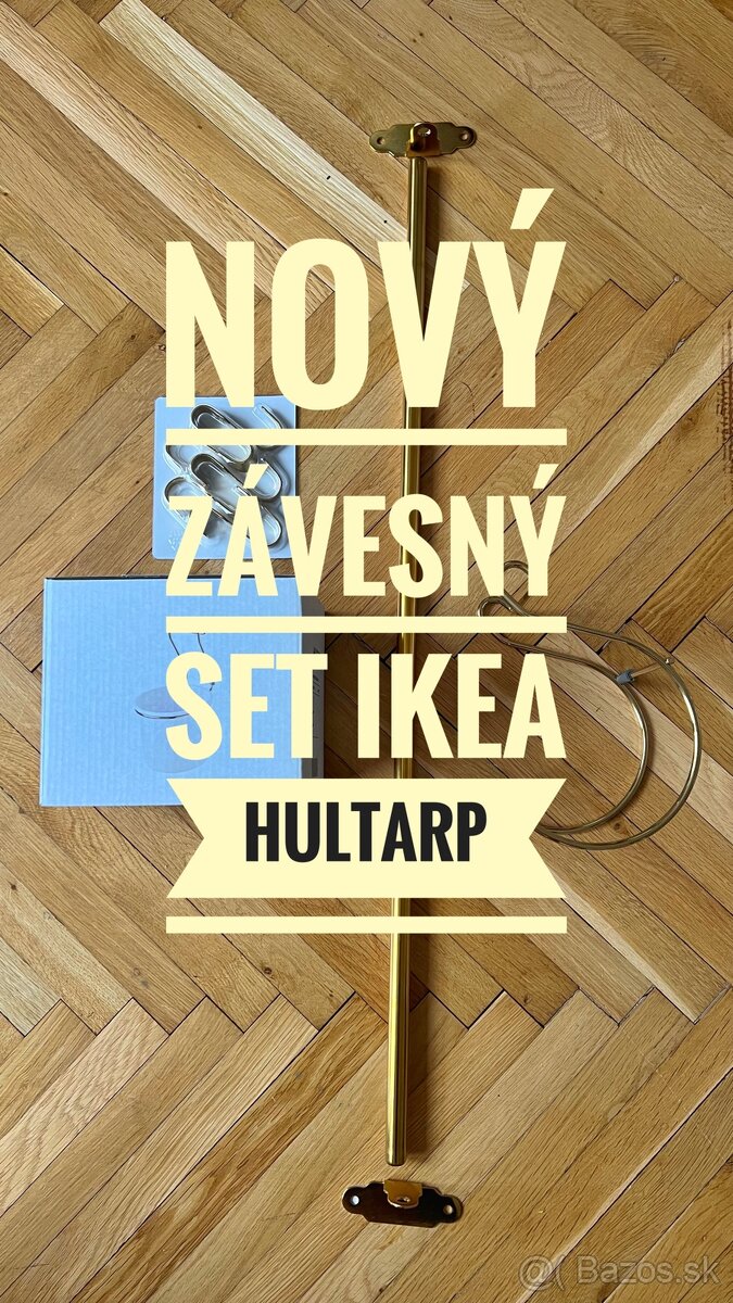 Nový kuchynský závesný set IKEA HULTARP – zlatý