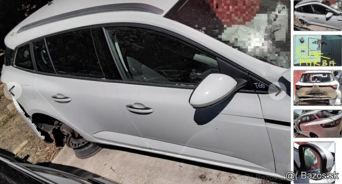 RENAULT MEGANE GRANDTOUR IV 2019 Predám DVERE FARBA: DV369,