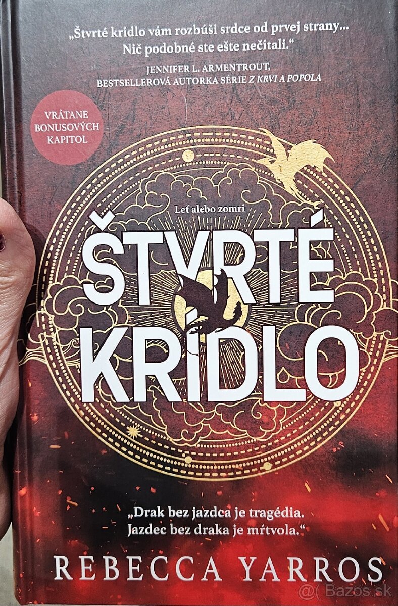 Kniha s oriezkou "Štvrté krídlo"