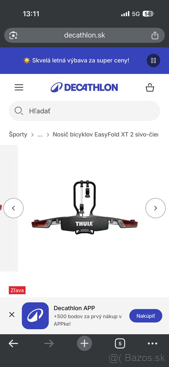 Thule easyfold xt2 nosič na bicykle