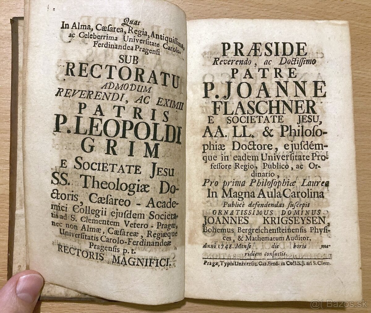 (fyzika) J.Flaschner - De Elemento Aeris, 1748, Praha