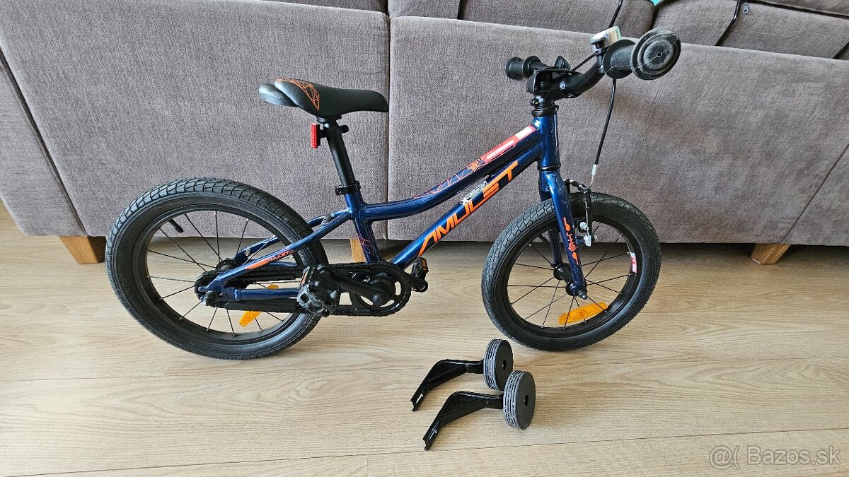 Detský bicykel Amulet 16 s pomocnými kolieskami