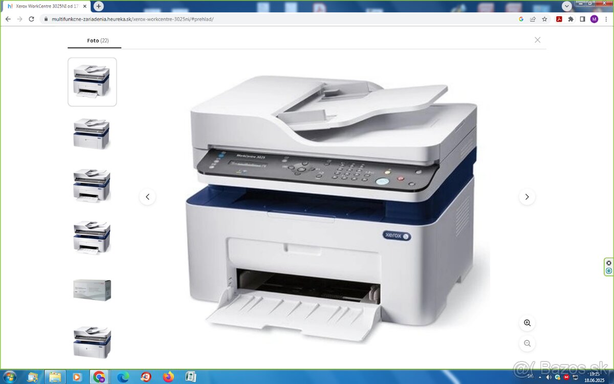 Xerox WorkCentre 3025Ni, čiernobiela A4, 20PPM, GDI, USB, FA
