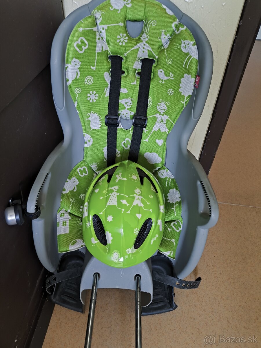 Predám sedačku na bicykel hamax + prilba