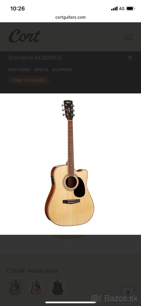 Elektroakustická gitara ad 880 ce