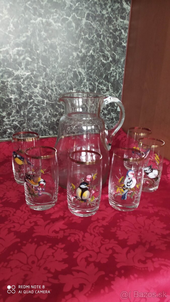 Retro krčah a poháre