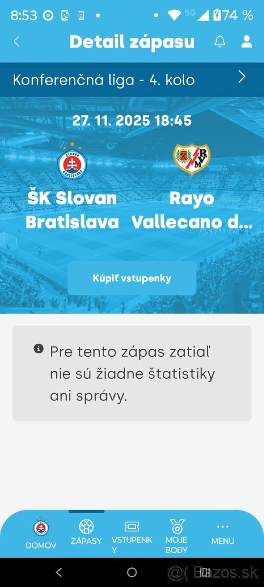 Slovan vs Rayo Vallecano