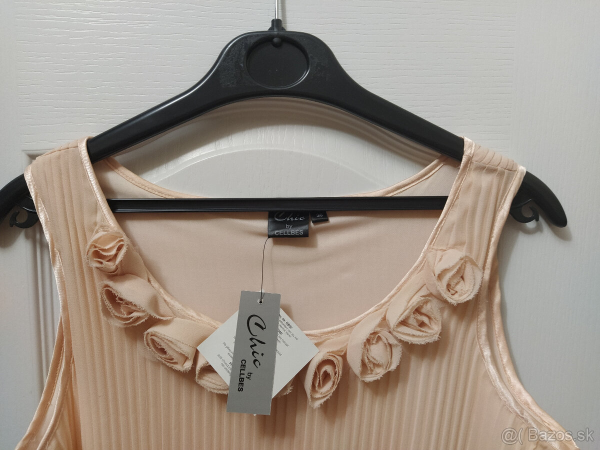 NOVÉ slávnostné plisované letné šaty 38 (osobný odber)