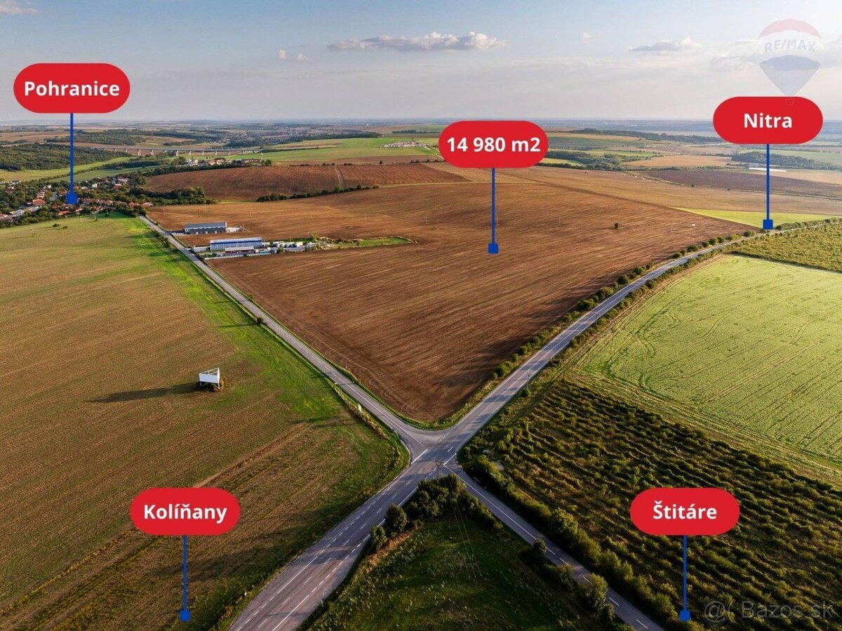 Predaj pozemku 14980 m2, Nitra