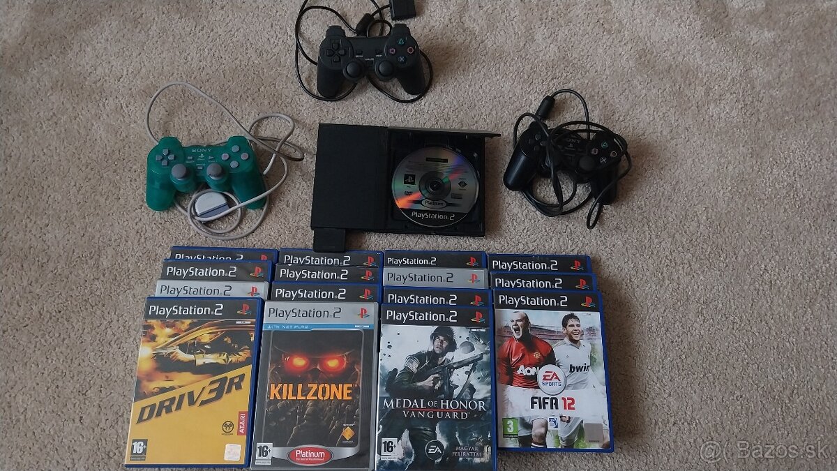 Ps2 slim 15 hier 3 ovládače