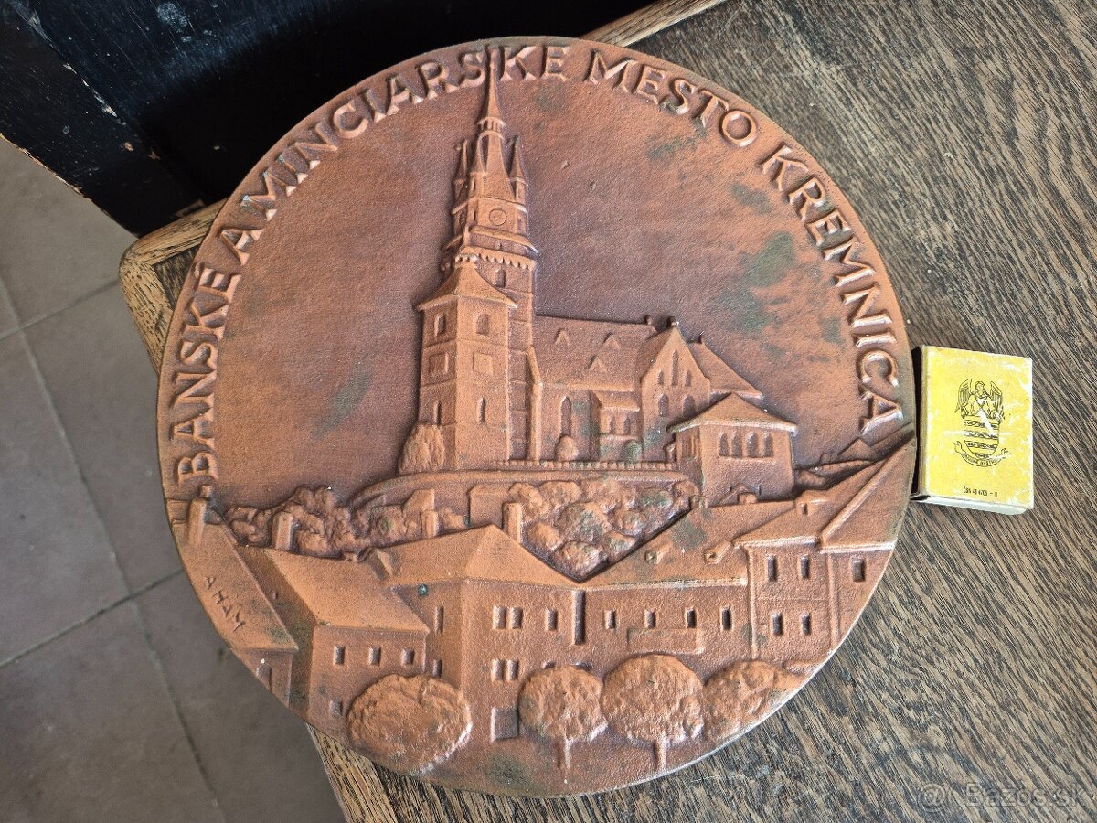 bronzova plaketa kremnica