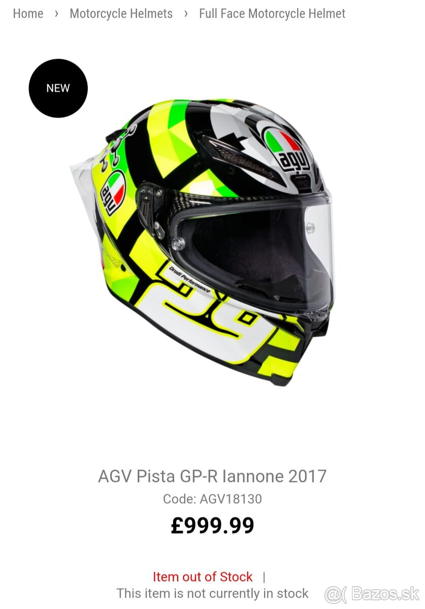 Integralna prilba AGV Pista GP R lannone carbon