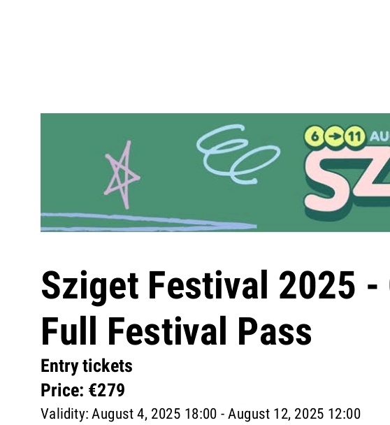Sziget festival