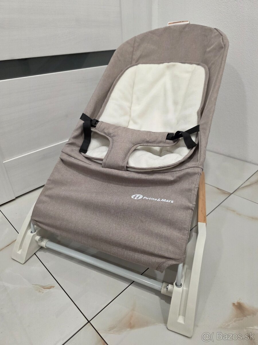Lehátko / hojdačka PETITE&MARS Calmy Grey - NOVÉ nepoužité