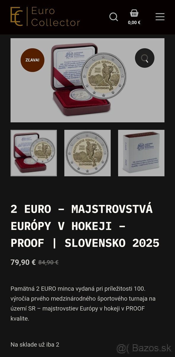 Pamätná 2 EURO minca vydaná pri príležitosti 100. výročia pr