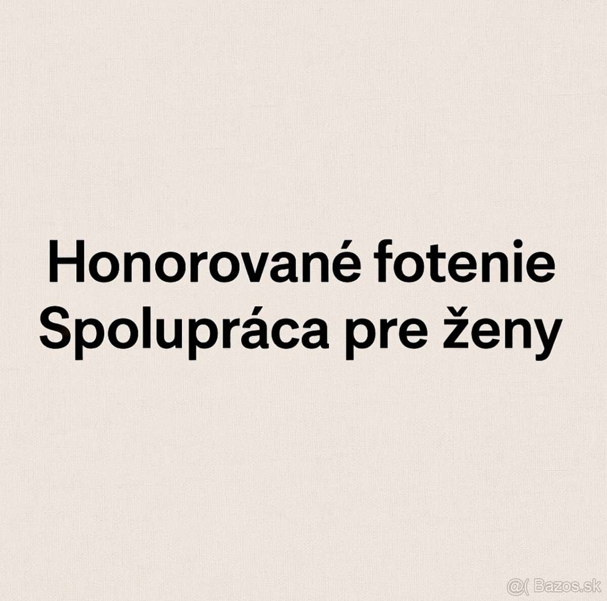 🔹 Honorované fotenie – diskrétna a dlhodobejšia spolupráca