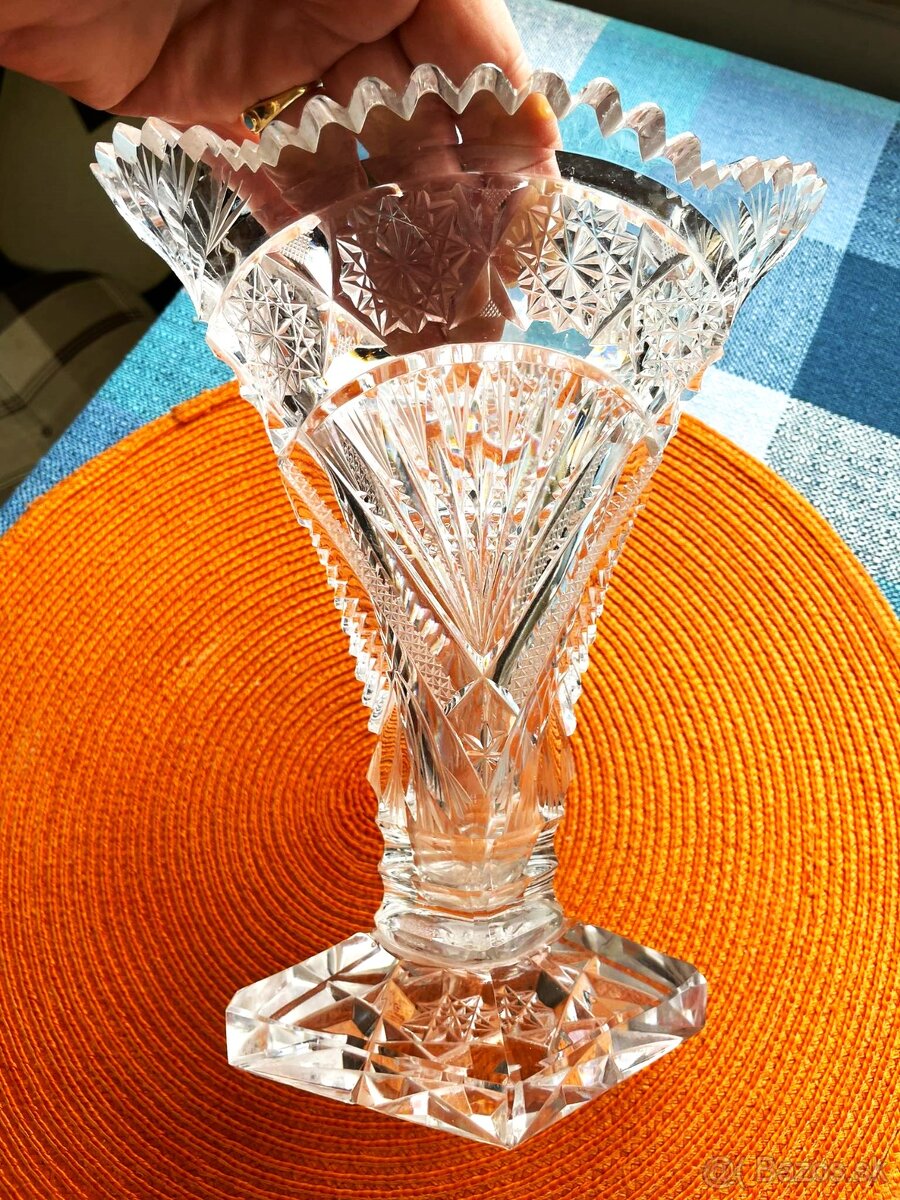 Kryštálová váza Bohemia crystal
