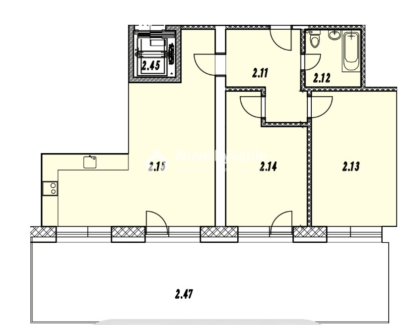 3 izbový byt Mlynčeky