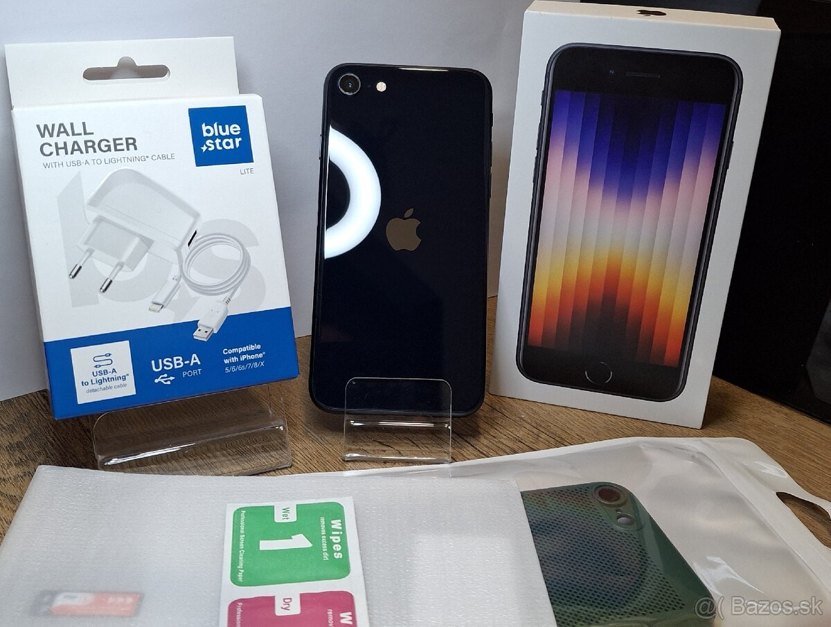 Iphone SE 2022 BLACK - AKO NOVÝ - TOP CENA