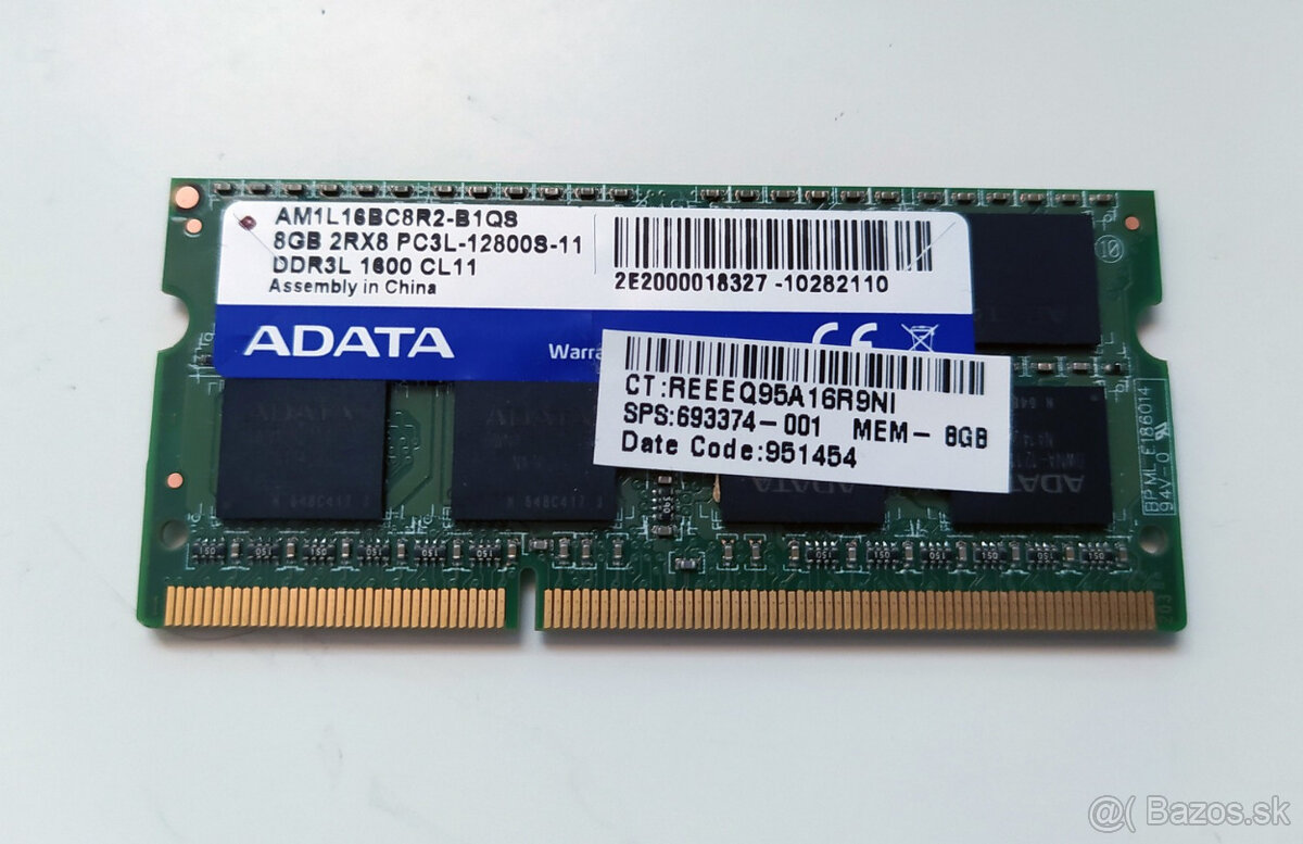 SODIMM DDR3L 8GB 1600MHz ADATA