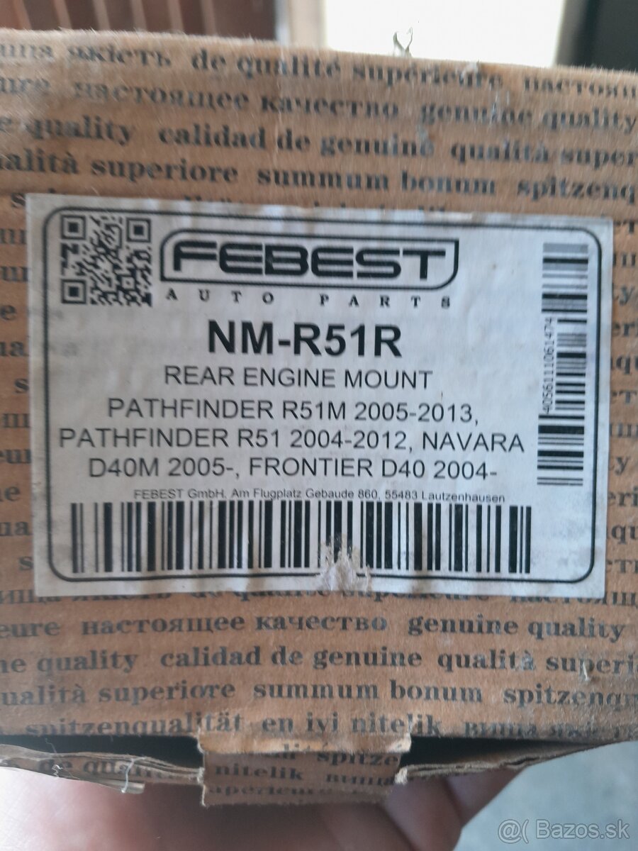 Silentblok prevodovky Nissan navara d40, pathfinder r52