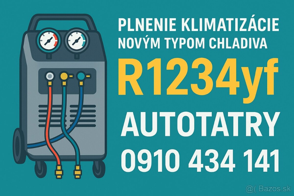PLNENIE A KONTROLA KLIMATIZÁCIE – CHLADIVO R1234YF