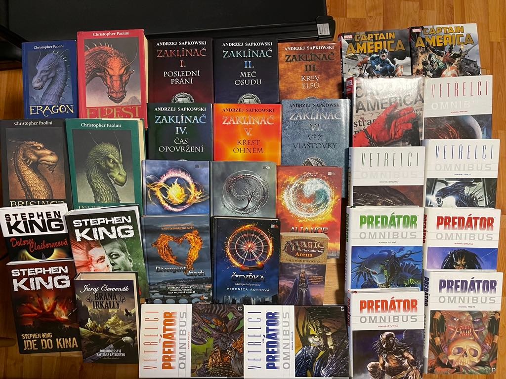 Roztříštěná,Omnibus Predátor,Vetřelci,Zaklínač,Percy Jackson