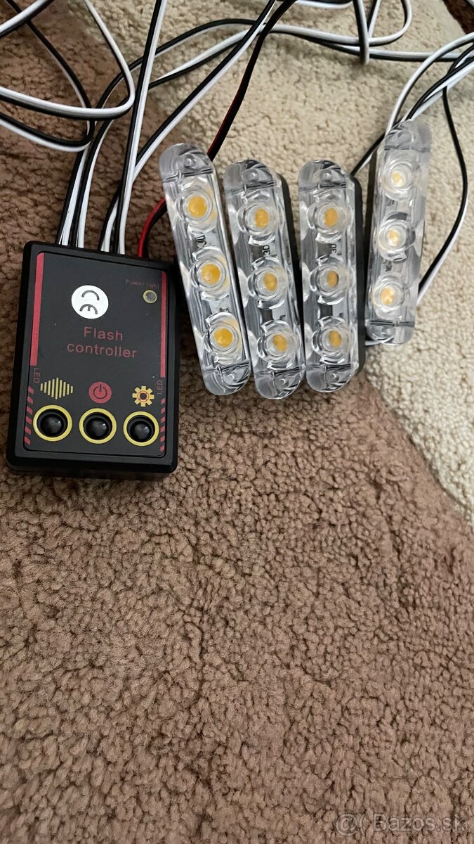 LED Oranžové majáky / stroboskop