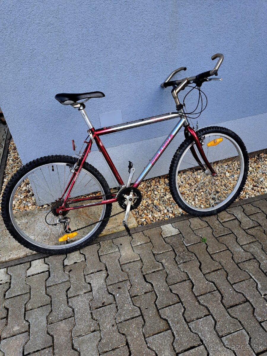 Bicykel Piranha, veľkosť kolies 26, červeno-sivý